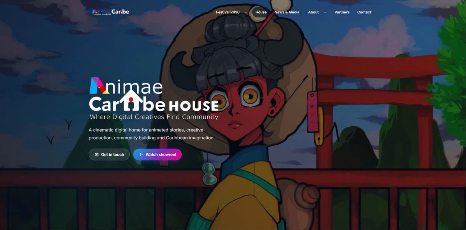 Animae Caribe website screenshot