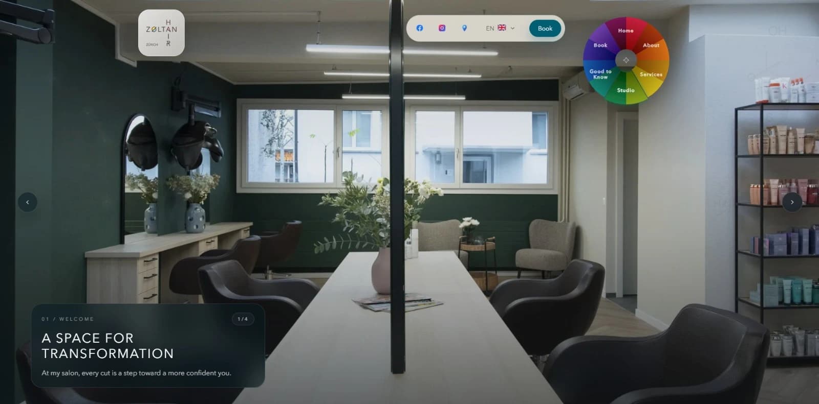 Zoltan Hair Zurich website screenshot